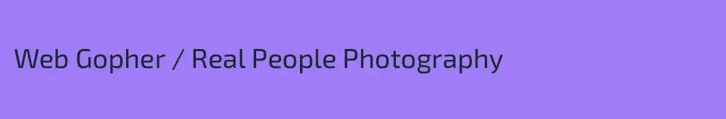 Web Gopher / Real People Photography